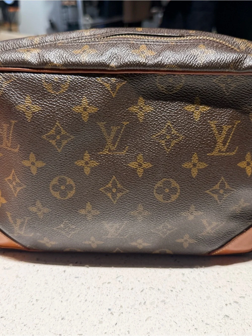 Louis Vuitton Monogram Crossbody Bag in Brown and Tan
